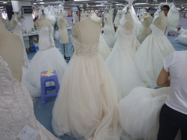 Wedding Dress Quality Inspection in Chinese factory