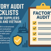 Factory audit checklists for new suppliers in China and Vietnam
