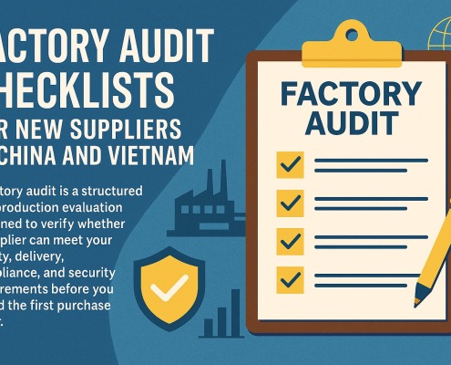 Factory audit checklists for new suppliers in China and Vietnam