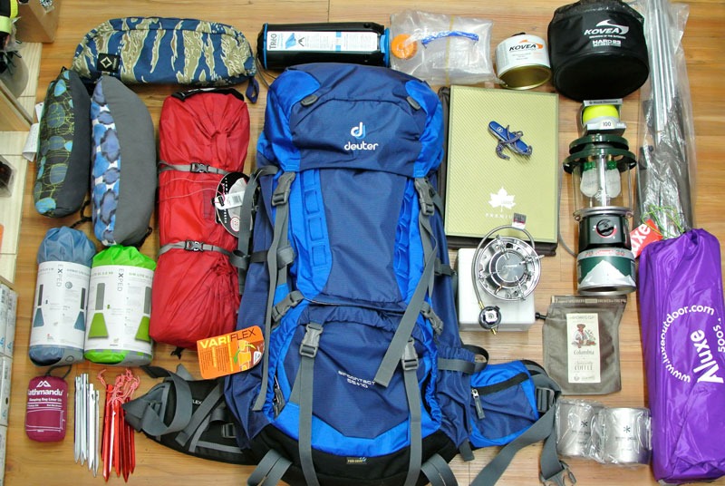 outdoor camping equipment inspection, campling gear